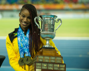 Une athlète jamaïcaine à la CARIFTA