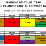 Tours d’eau annoncés dans l’archipel